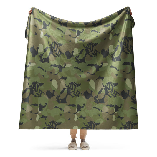 Cuban Elm Leaf Special Troops CAMO Sherpa blanket - 60″×80″ - Blanket