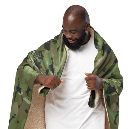 Cuban Elm Leaf Special Troops CAMO Sherpa Blanket