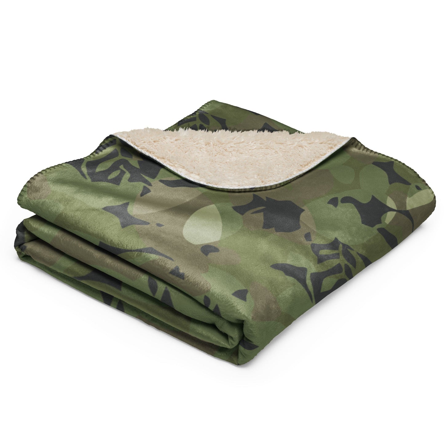 Cuban Elm Leaf Special Troops CAMO Sherpa Blanket