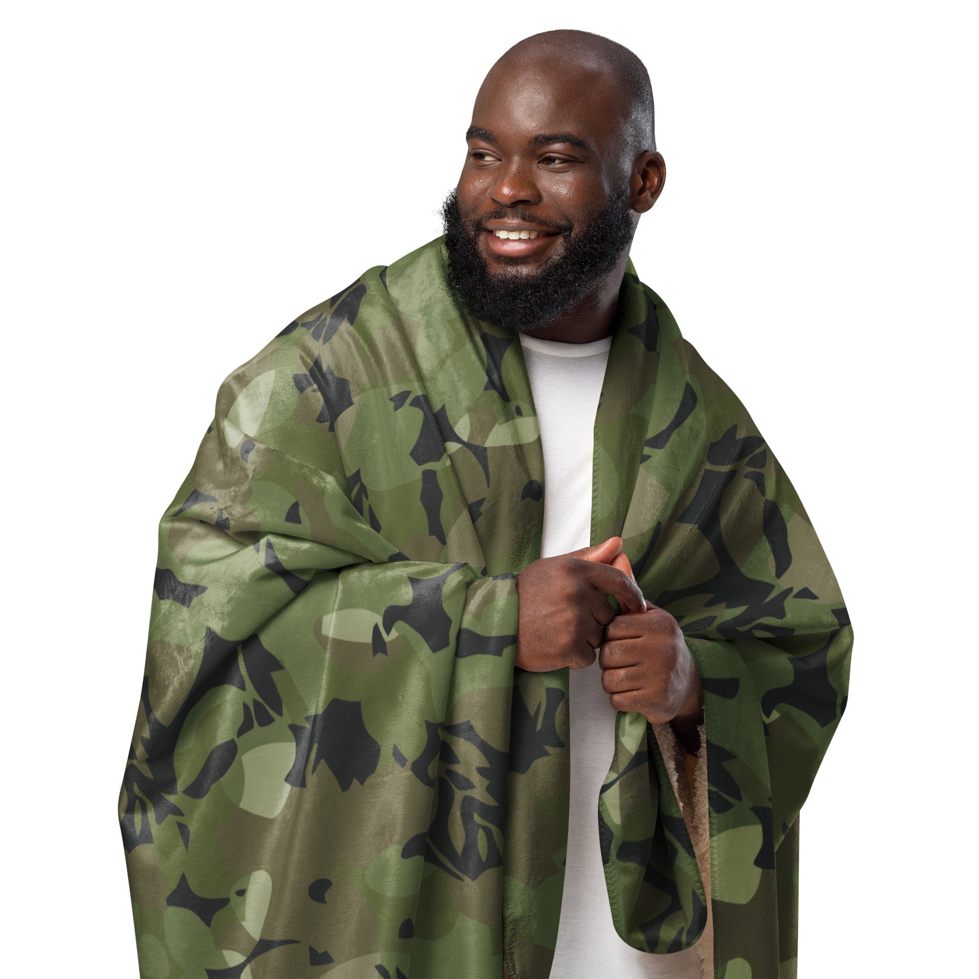 Cuban Elm Leaf Special Troops CAMO Sherpa Blanket