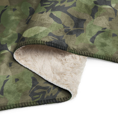 Cuban Elm Leaf Special Troops CAMO Sherpa Blanket