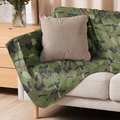 Cuban Elm Leaf Special Troops CAMO Sherpa Blanket