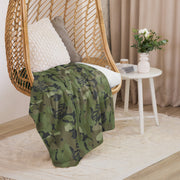 Elm Leaf Cuban Special Troops CAMO Sherpa Blanket