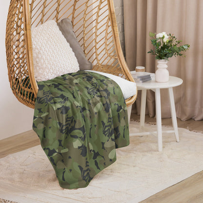 Cuban Elm Leaf Special Troops CAMO Sherpa Blanket