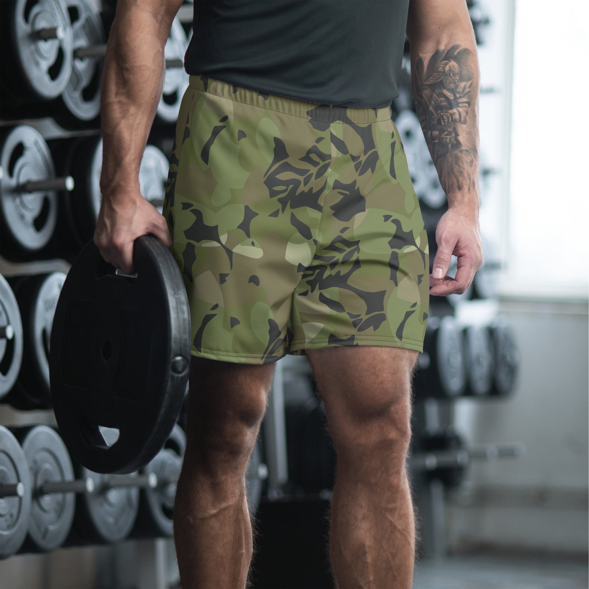 Cuban Elm Leaf Special Troops CAMO Unisex Athletic Long Shorts 2XS