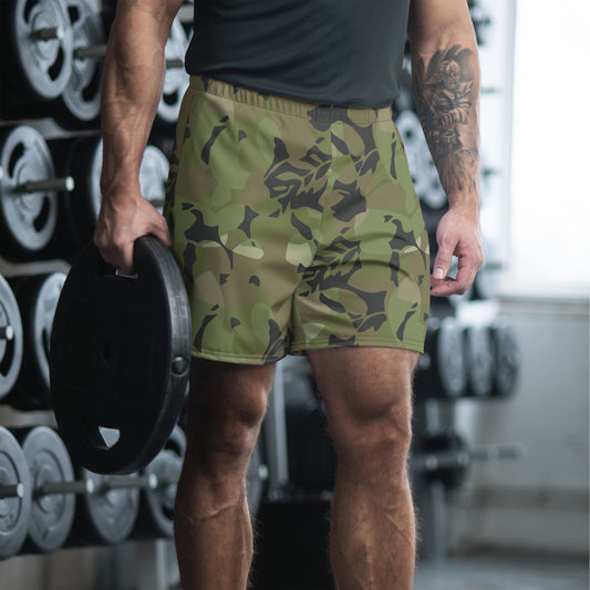 Cuban Elm Leaf Special Troops CAMO Unisex Athletic Long Shorts 2XS