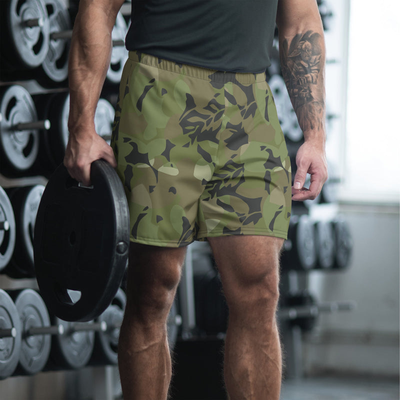 Elm Leaf Cuban Special Troops CAMO Unisex Athletic Long Shorts - 2XS