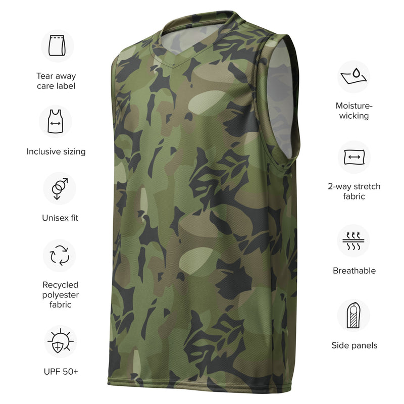 Elm Leaf Cuban Special Troops CAMO Unisex Basketball Jersey