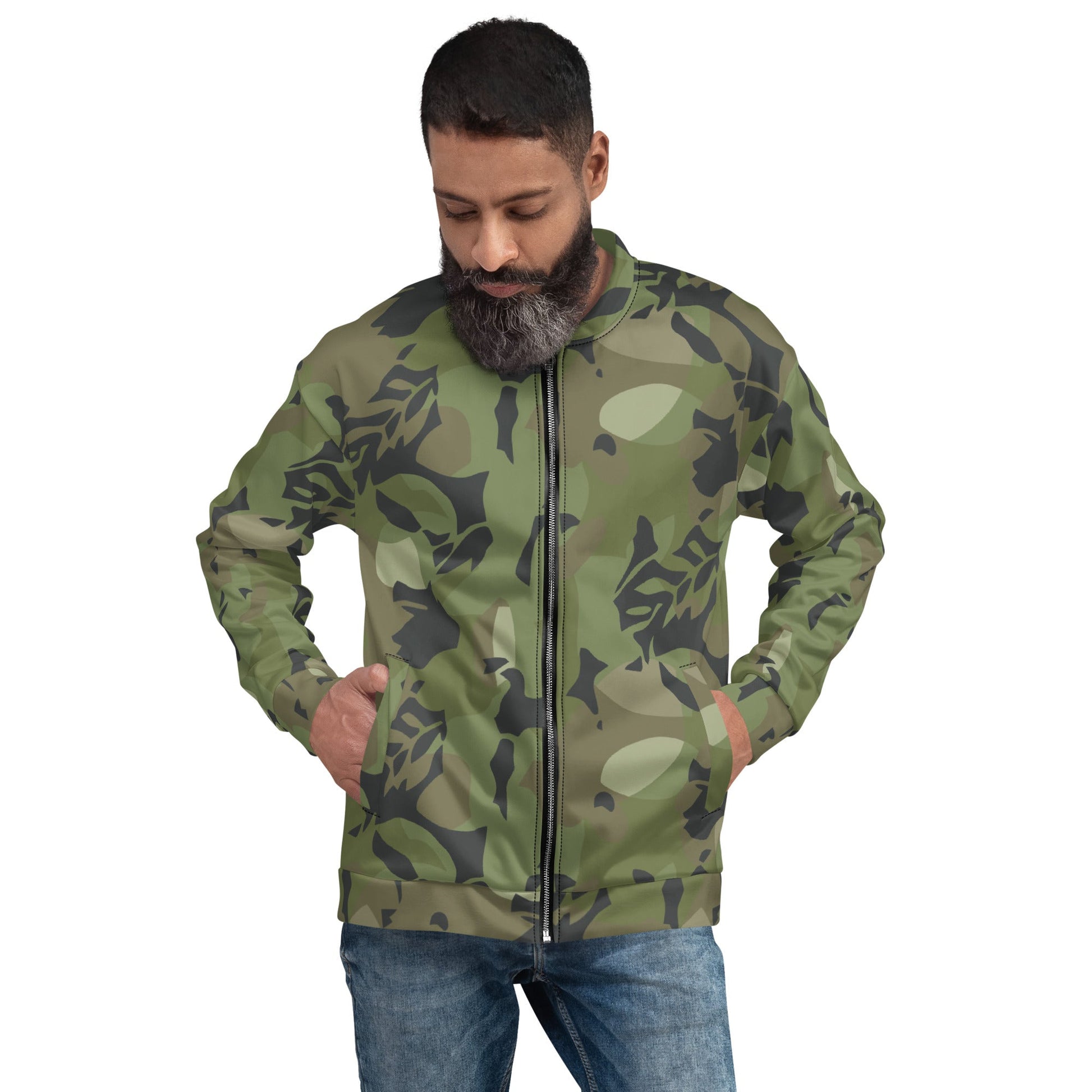 Cuban Elm Leaf Special Troops CAMO Unisex Bomber Jacket - Jackets