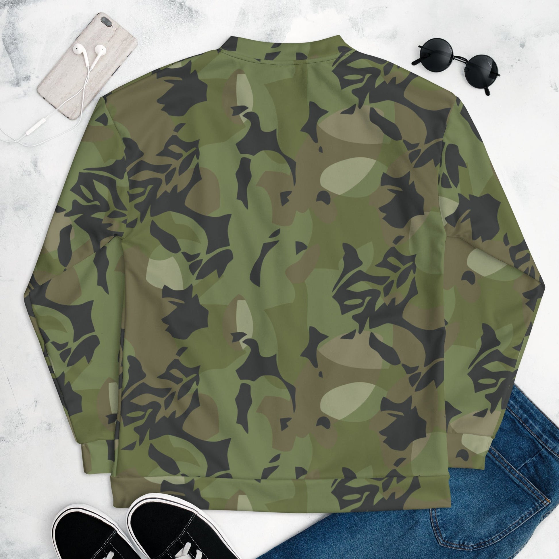 Cuban Elm Leaf Special Troops CAMO Unisex Bomber Jacket - Jackets