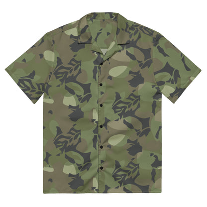Cuban Elm Leaf Special Troops CAMO Unisex Short-Sleeve Button Shirt - 2XS