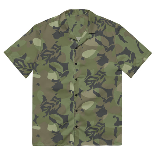 Elm Leaf Cuban Special Troops CAMO Unisex Short-Sleeve Button Shirt - 2XS - Button-Up