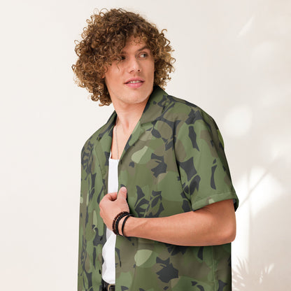 Cuban Elm Leaf Special Troops CAMO Unisex Short-Sleeve Button Shirt