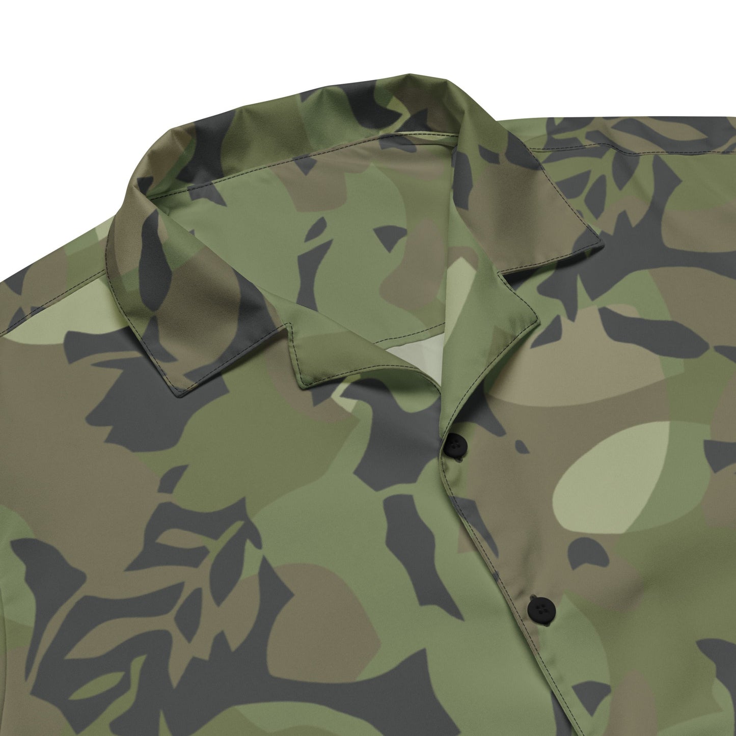 Cuban Elm Leaf Special Troops CAMO Unisex Short-Sleeve Button Shirt