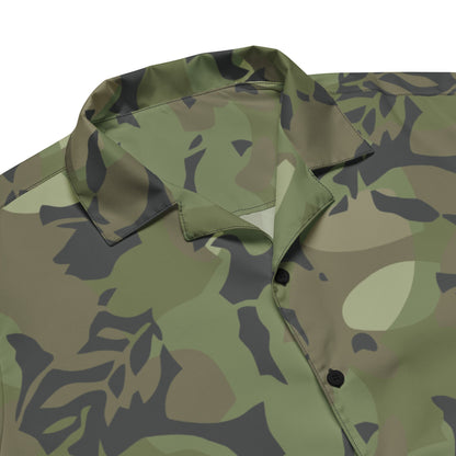 Cuban Elm Leaf Special Troops CAMO Unisex Short-Sleeve Button Shirt