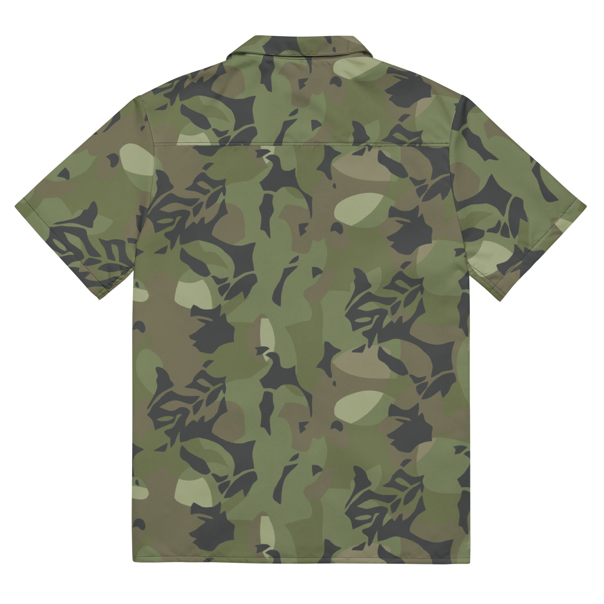 Cuban Elm Leaf Special Troops CAMO Unisex Short-Sleeve Button Shirt