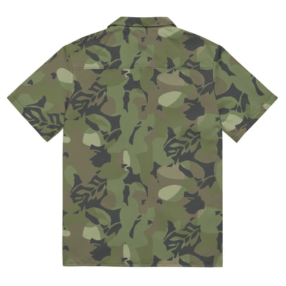 Cuban Elm Leaf Special Troops CAMO Unisex Short-Sleeve Button Shirt