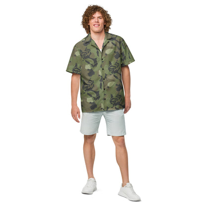 Cuban Elm Leaf Special Troops CAMO Unisex Short-Sleeve Button Shirt