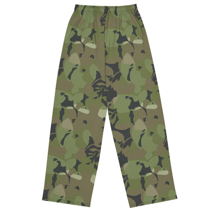 Cuban Elm Leaf Special Troops CAMO unisex wide leg pants Wide Pants