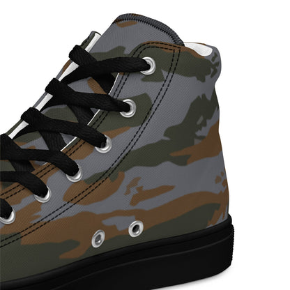 Cuban Lizard CAMO Men’s high top canvas shoes - Mens High Top Canvas Shoes