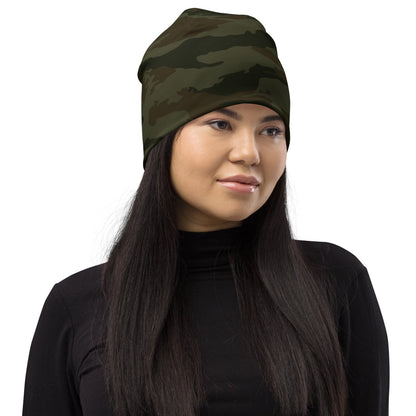 Cuban Lizard Olive CAMO Beanie