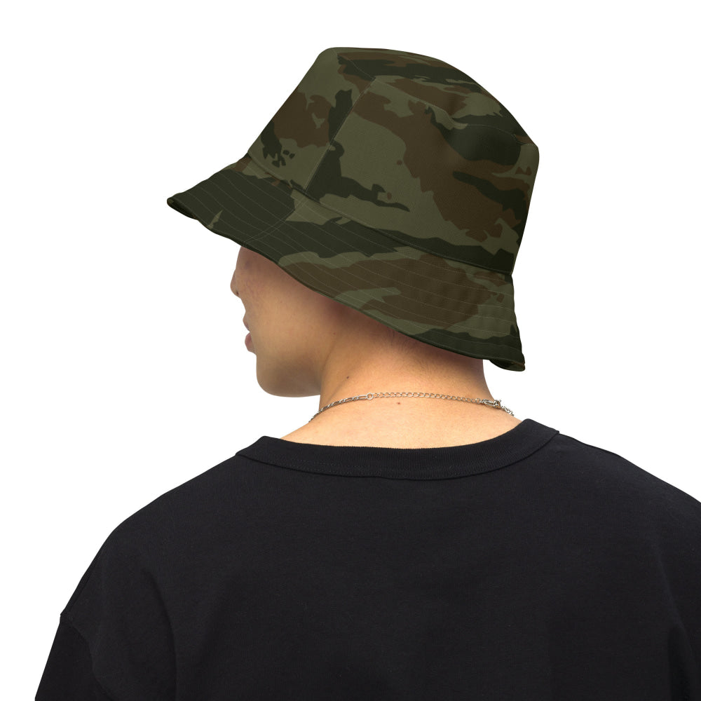 Cuban Lizard Olive CAMO Reversible bucket hat - Bucket Hat