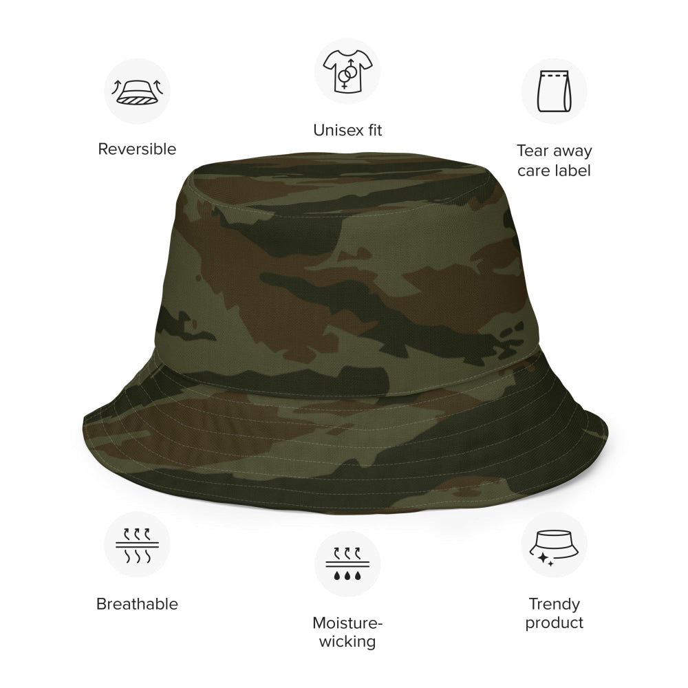 Cuban Lizard Olive CAMO Reversible bucket hat - Bucket Hat