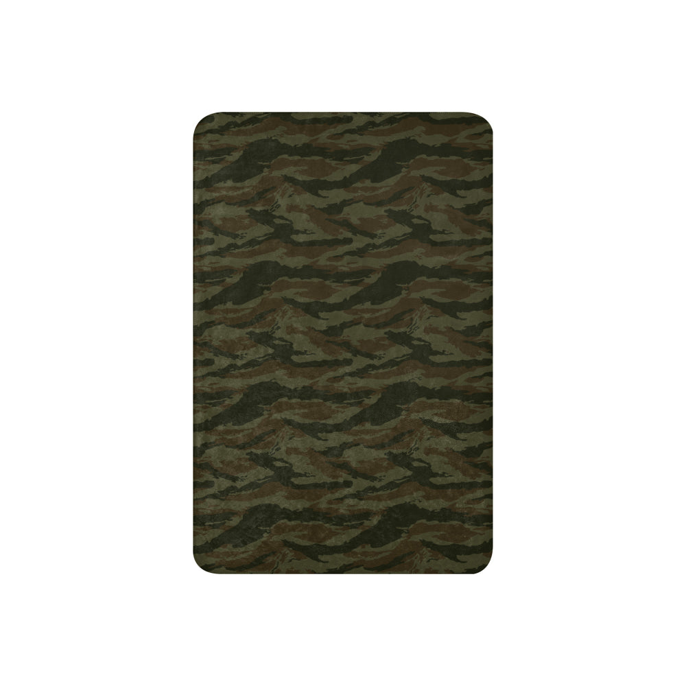 Cuban Lizard Olive CAMO Sherpa blanket - Blanket