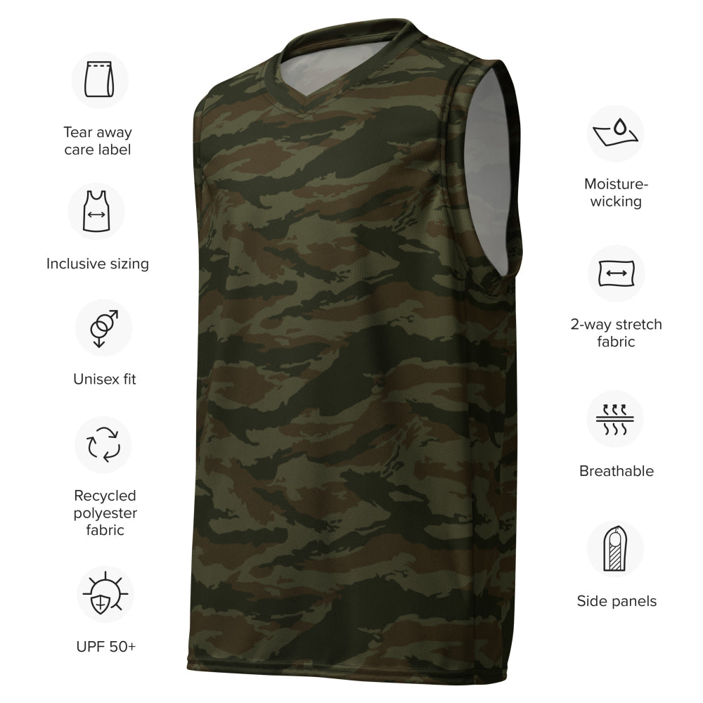 Cuban Lizard Olive CAMO unisex basketball jersey - Unisex Basketball Jersey