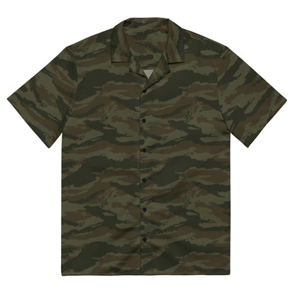 Cuban Lizard Olive CAMO Unisex button shirt - 2XS - Button Shirt