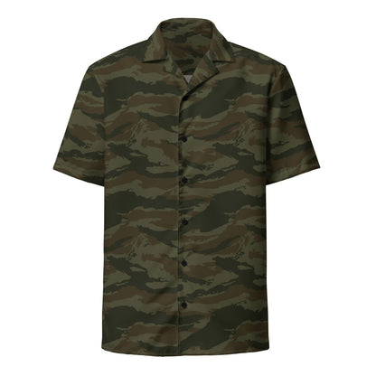 Cuban Lizard Olive CAMO Unisex button shirt - Button Shirt