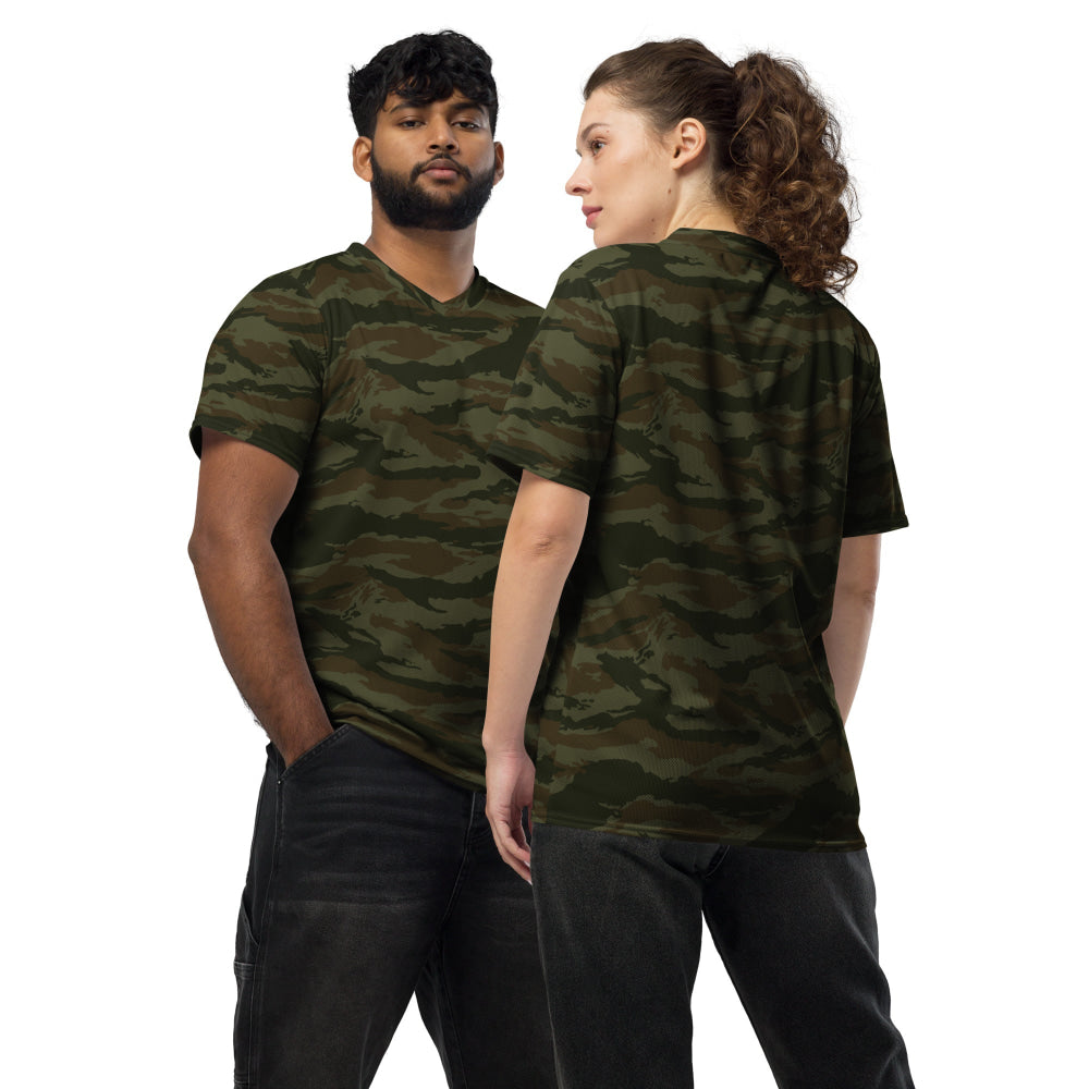 Cuban Lizard Olive CAMO unisex sports jersey - 2XS - Unisex Sports Jersey