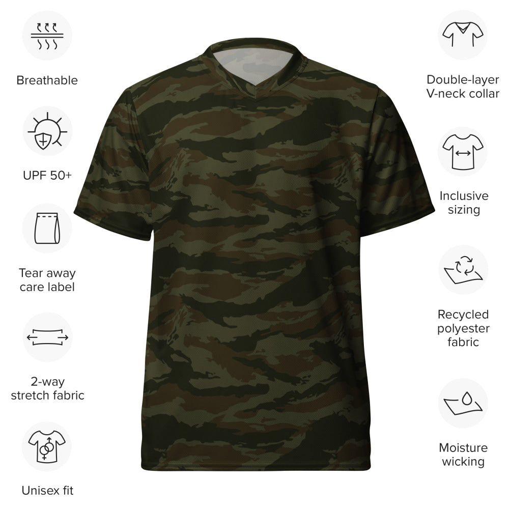 Cuban Lizard Olive CAMO unisex sports jersey - Unisex Sports Jersey