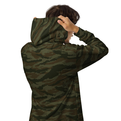 Cuban Lizard Olive CAMO Unisex zip hoodie - Zip Hoodie