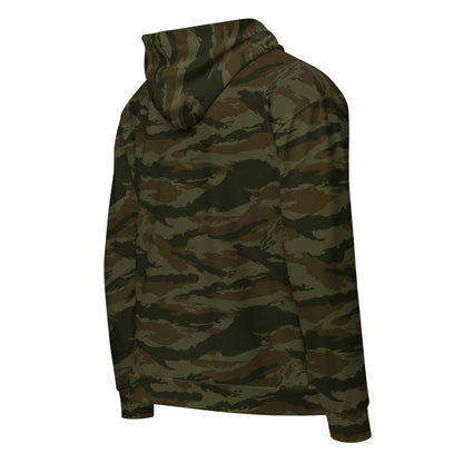 Cuban Lizard Olive CAMO Unisex zip hoodie - Zip Hoodie