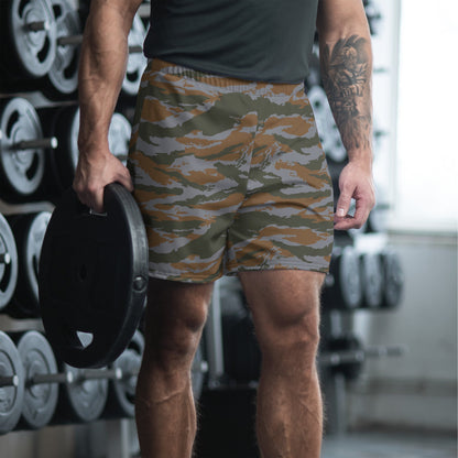 Cuban Lizard CAMO Unisex Athletic Long Shorts - XS