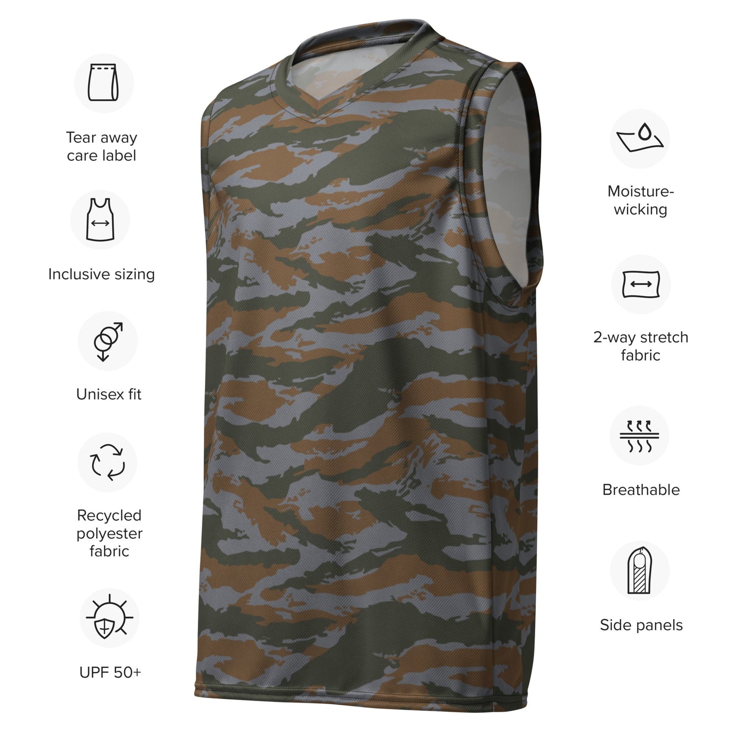 Cuban Lizard CAMO Unisex Basketball Jersey