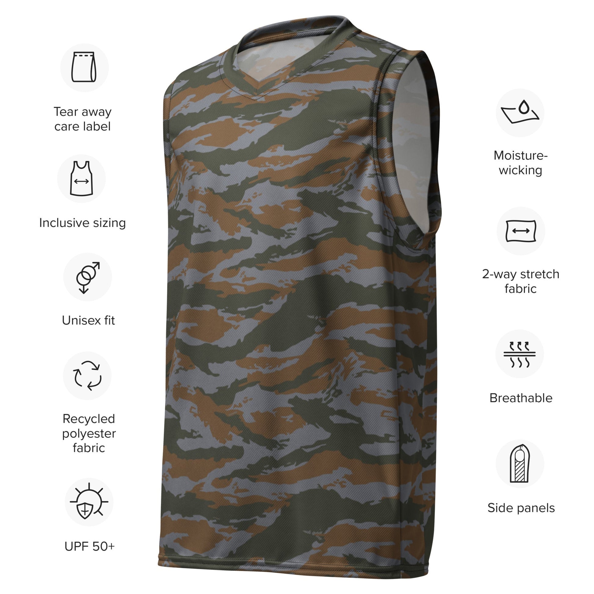 Cuban Lizard CAMO Unisex Basketball Jersey