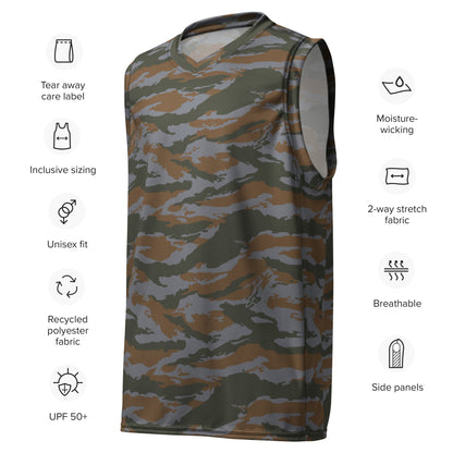 Cuban Lizard CAMO Unisex Basketball Jersey