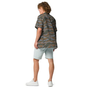 Lizard Cuban Jungle CAMO Unisex Short-Sleeve Button Shirt - Button-Up