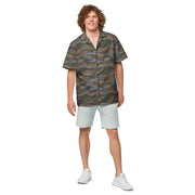 Lizard Cuban Jungle CAMO Unisex Short-Sleeve Button Shirt - Button-Up