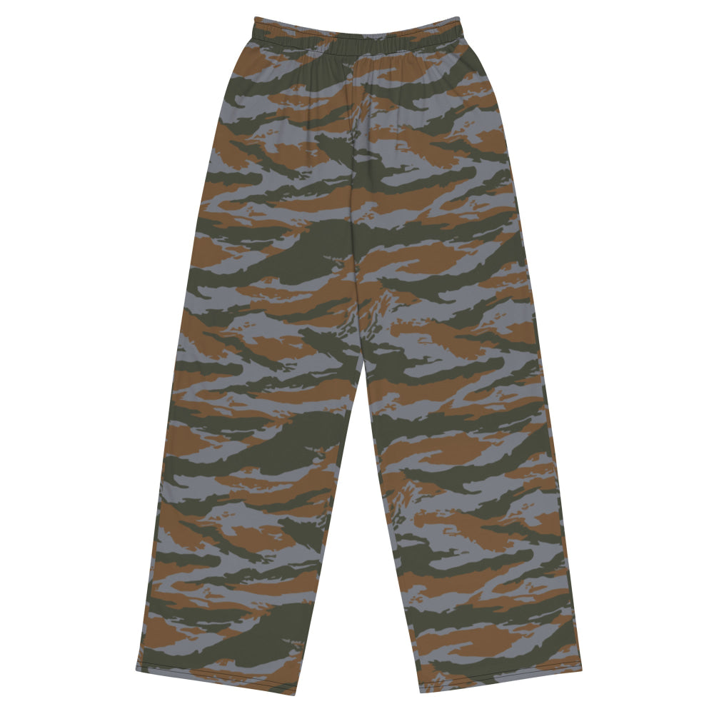 Cuban Lizard CAMO unisex wide-leg pants - 2XS - Unisex Wide-Leg Pants