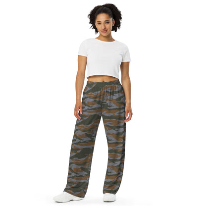 Cuban Lizard CAMO unisex wide-leg pants - Unisex Wide-Leg Pants