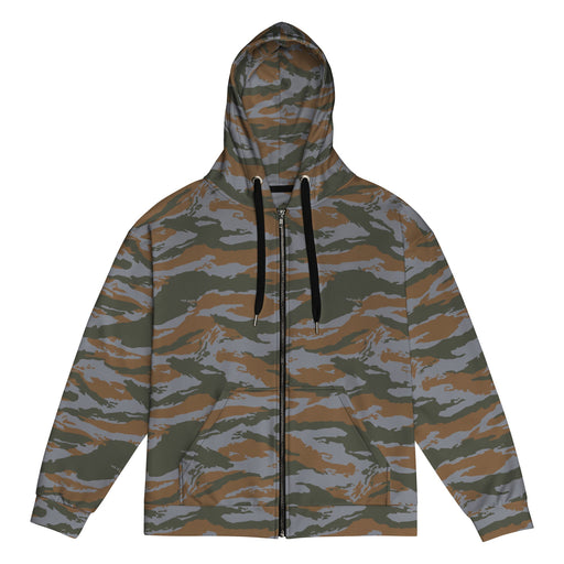 Lizard Cuban Jungle CAMO Unisex Zip Hoodie - 2XS