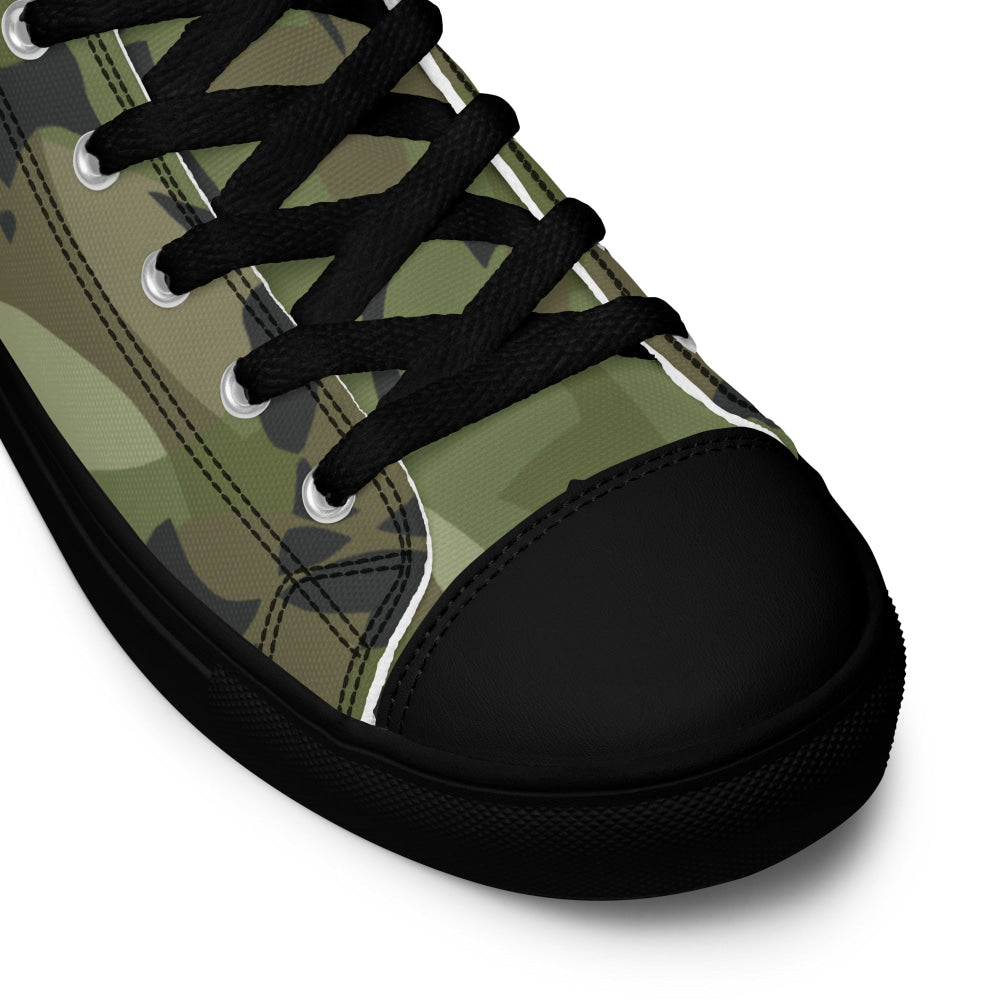 Cuban Special Troops Elm Leaf CAMO Men’s high top canvas shoes - Mens High Top Canvas Shoes