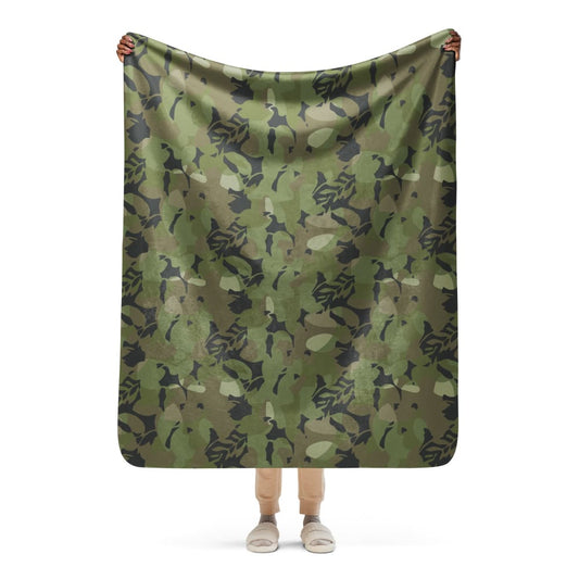Cuban Special Troops Elm Leaf CAMO Sherpa blanket - 50″×60″