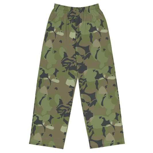 Cuban Special Troops Elm Leaf CAMO unisex wide-leg pants - 2XS - Unisex Wide-Leg Pants