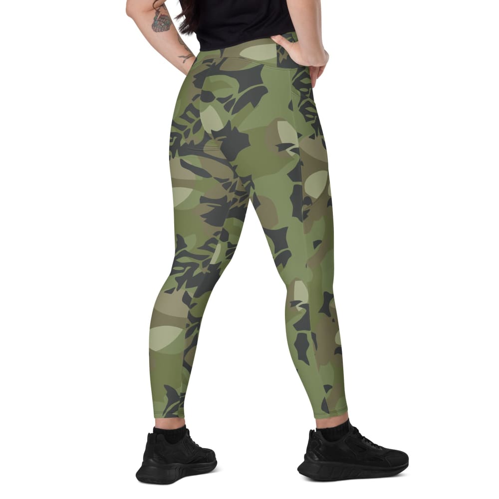Cuban Special Troops Elm Leaf CAMO Women’s Leggings with pockets - 2XS