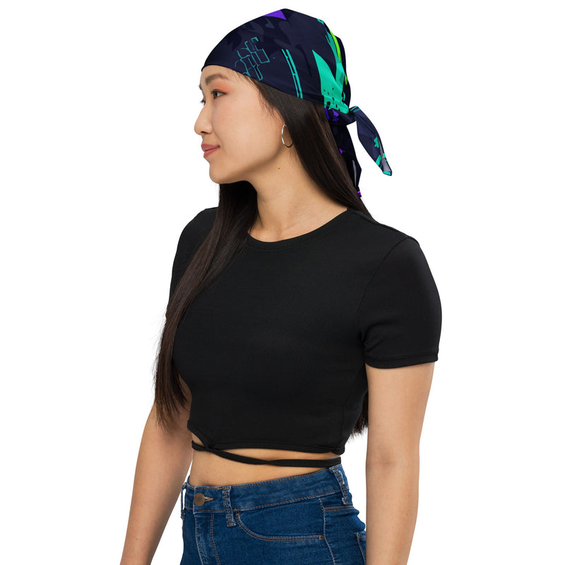 Cyberveil Iridescent Glitch CAMO Bandana - Head