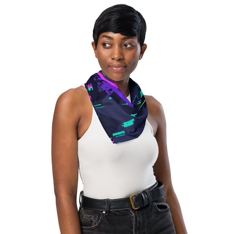 Cyberveil Iridescent Glitch CAMO Bandana - Head